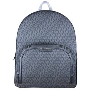 NWT Michael Kors Jaycee Large Backpack Logo MK Black Zip Pocket MSRP 558